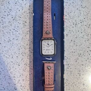 Brighton Pink Apple Watch Band with Heart Accents